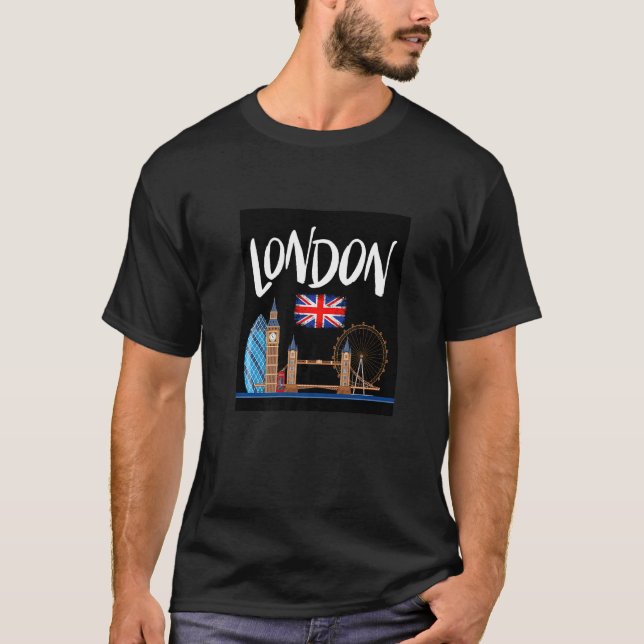 Camiseta Cool London Famous Landmarks London London (Frente)