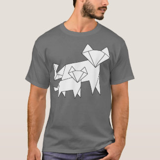 Camiseta Cool Looking Mother Baby Fo Cute Origami White Foe