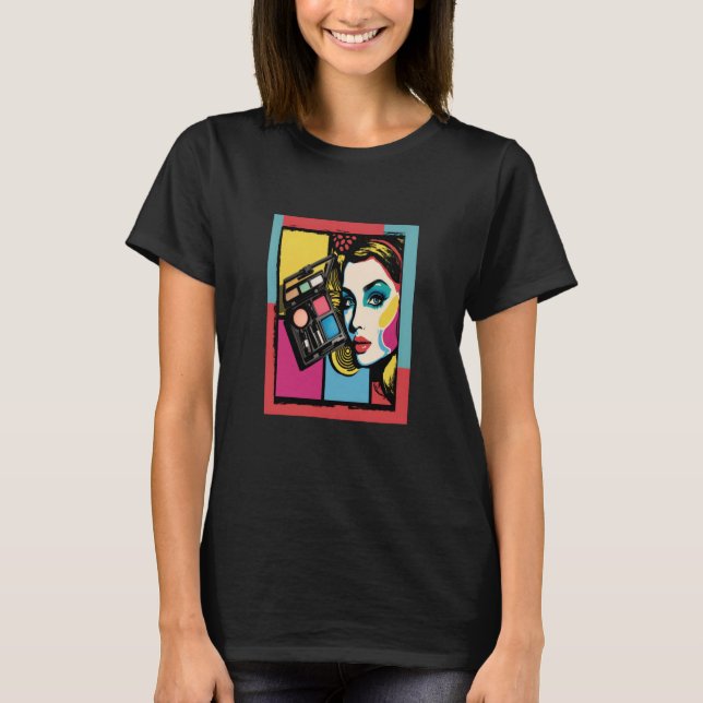 Camiseta Cool Makeup Artist Pop Makeup Kit Mom (Frente)