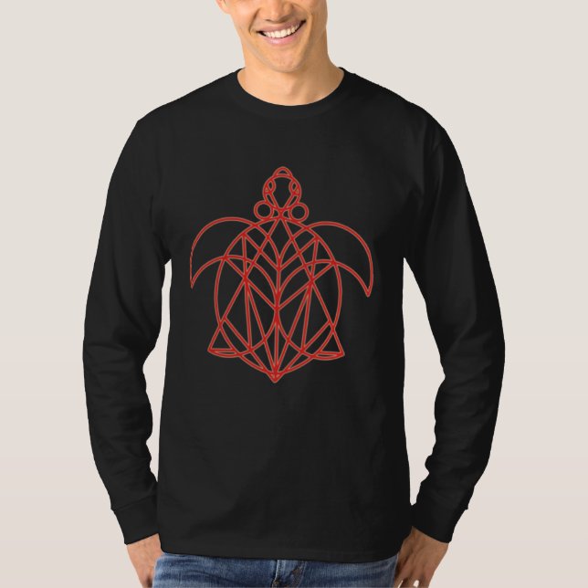 Camiseta Cool Mandala Sacred Geometry Turtle (Frente)