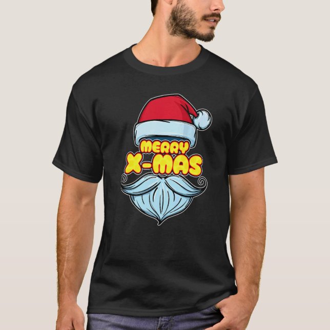 Camiseta Cool Merry Xmas Statement Christmas Santa Claus Pa (Frente)