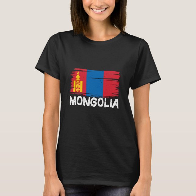 Camiseta Cool Mongolia Flag (Frente)