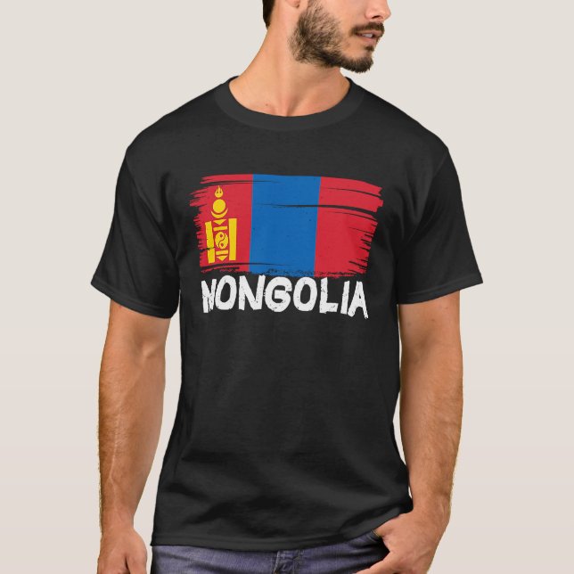 Camiseta Cool Mongolia Flag (Frente)