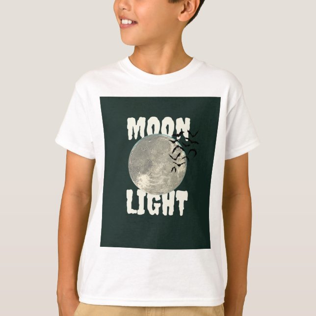Camiseta Cool Moon Light Galaxy Birthday Gift Boy's T-Shirt (Frente)