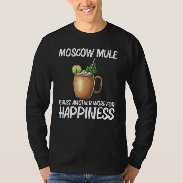 Camiseta Cool Moscow Mule For Men Women Mug Vodka Cocktail  (Frente)