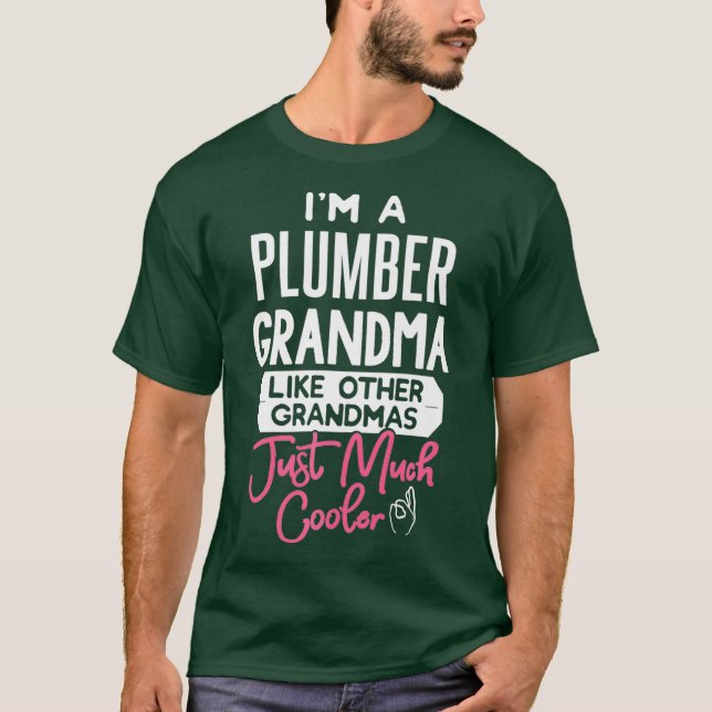 Camiseta Cool Mothers Day Design Plumber Grandma Premium (Frente)