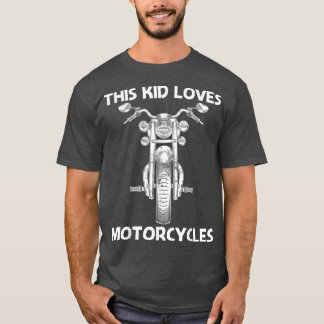 Camiseta Cool Motorcycle Design For Kids Boys Road Ride Mot