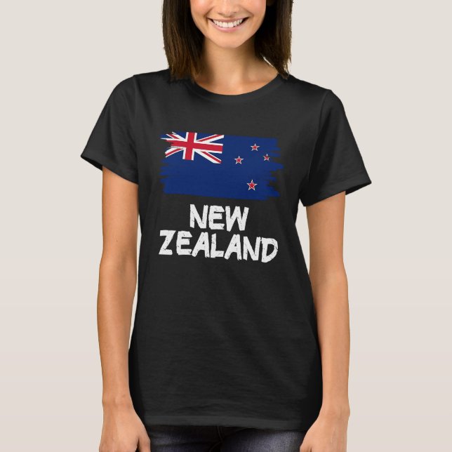 Camiseta Cool New Zealand Flag (Frente)