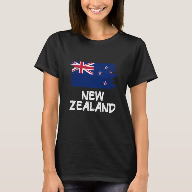 Camiseta Cool New Zealand Flag (Frente)