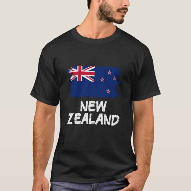 Camiseta Cool New Zealand Flag (Frente)