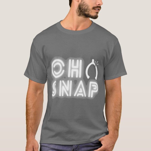Camiseta Cool Oh Snap Funny Wishbone Thanksgiving (Frente)