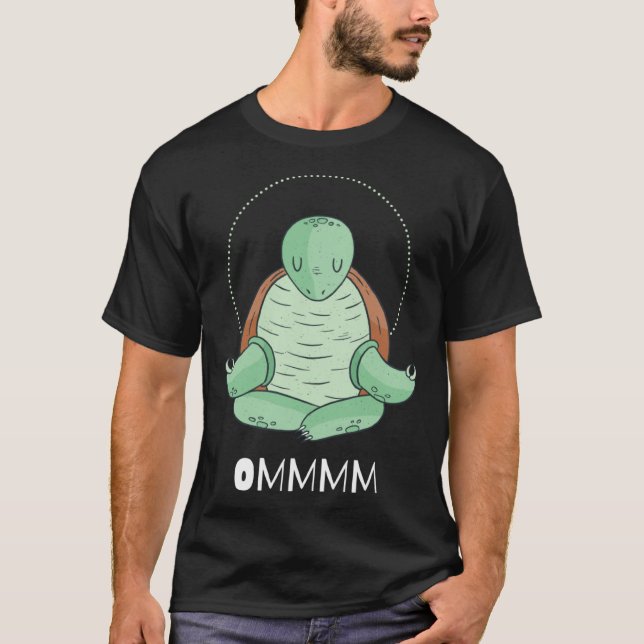 Camiseta Cool OMMM meditation relaxation turtle yoga (Frente)