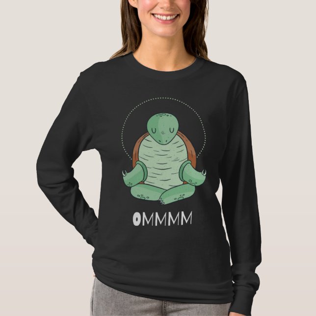 Camiseta Cool OMMM meditation relaxation turtle yoga (Frente)