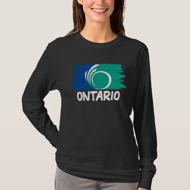 Camiseta Cool Ontario Flag (Frente)