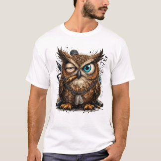 Camiseta Cool Owl Streetwear T-Shirt – Urban Style Design