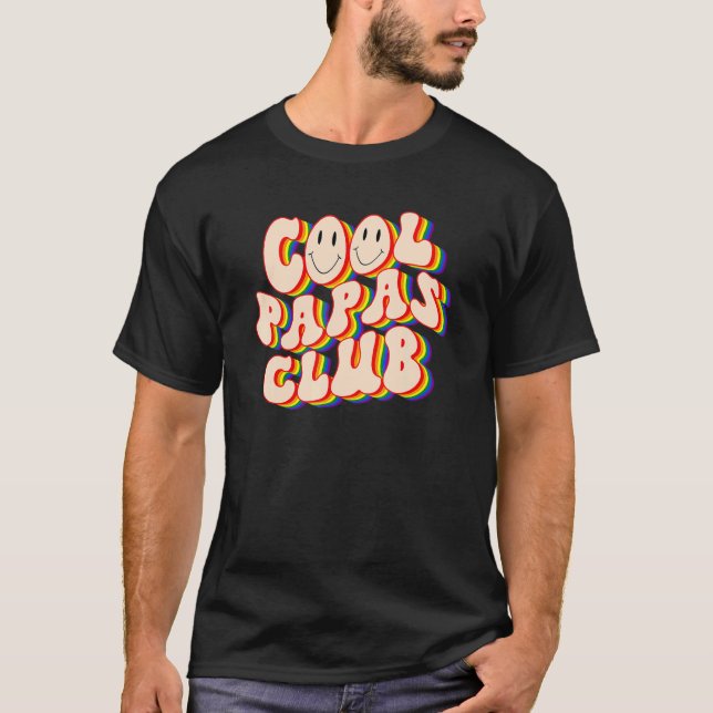Camiseta Cool Papas Club LGBTQ Pride Gay Pride Rainbow LGBT (Frente)