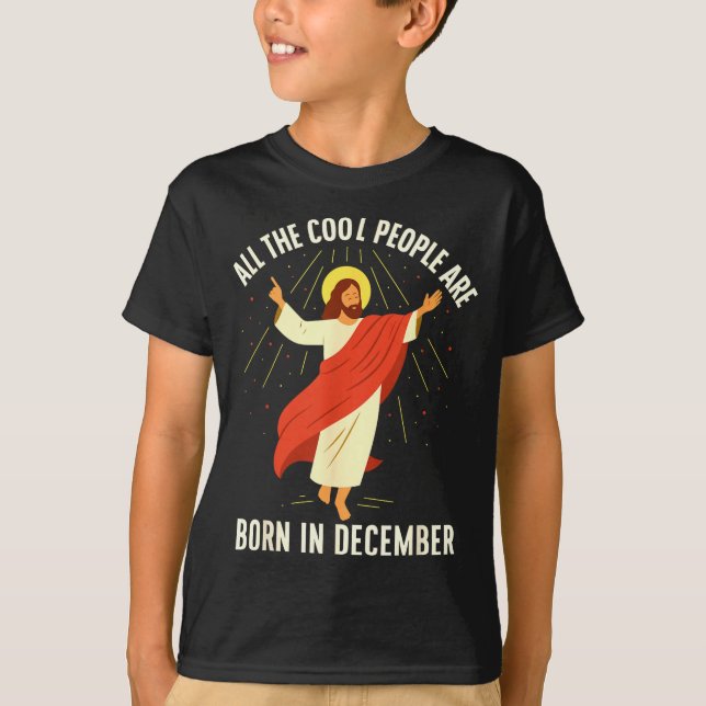 Camiseta Cool People Are Born In December Christian  (Frente)