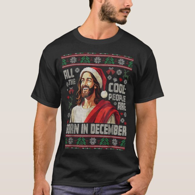 Camiseta Cool People Are Born In December Christian Christm (Frente)