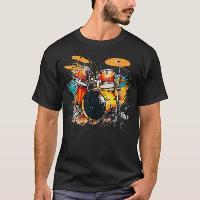 Camiseta Cool Percussion Instrument For Beat And Drums Love (Frente)