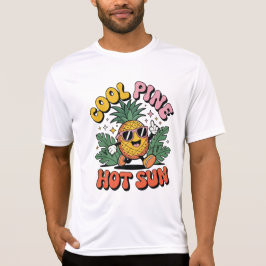 Camiseta Cool Pine Hot Sun Retro Pineapple Summer Vibes