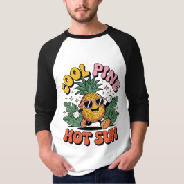 Camiseta Cool Pine Hot Sun Retro Pineapple Summer Vibes