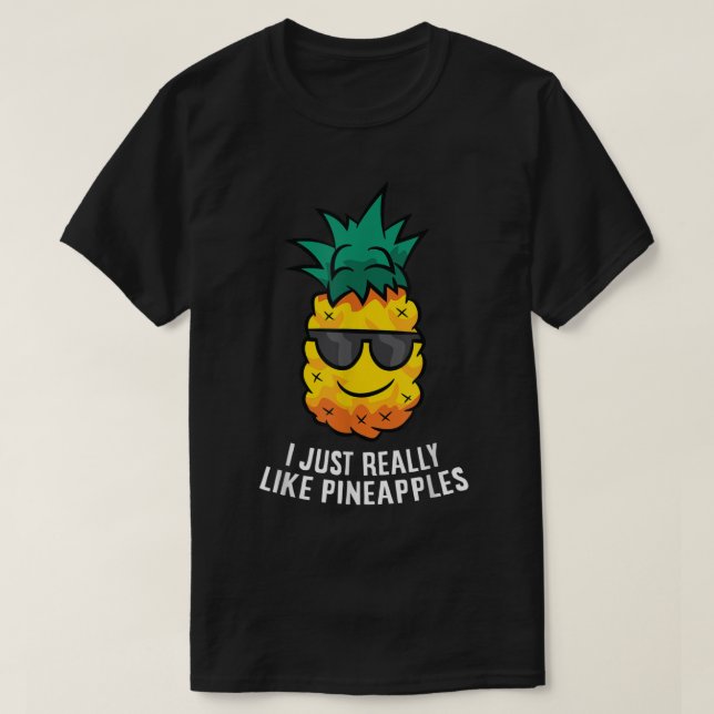 Camiseta Cool Pineapple Funny Fruit Design (Frente do Design)