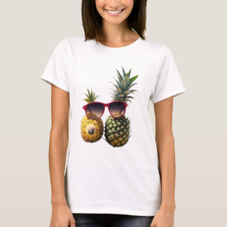 Camiseta Cool Pineapples with Sunglasses – Fun Summer Vibes