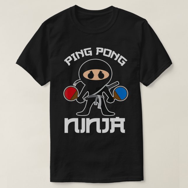 Camiseta Cool Ping Pong Ninja For Table Tennis Players  (Frente do Design)