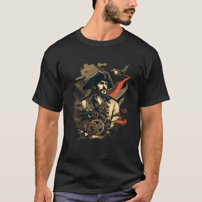 Camiseta Cool Pirate with Beard (Frente)