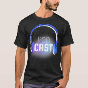 Camiseta Cool Podcaster Podcasting Earphone