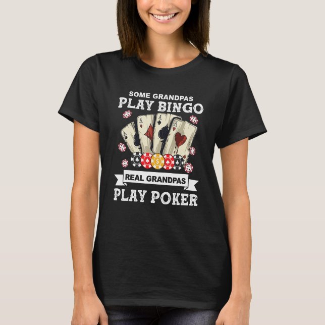 Camiseta Cool Poker Lover Art For Grandpa Men Casino Card G (Frente)