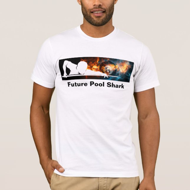 Camiseta Cool Pool Shark 8 Ball Billiards Tshirt (Frente)