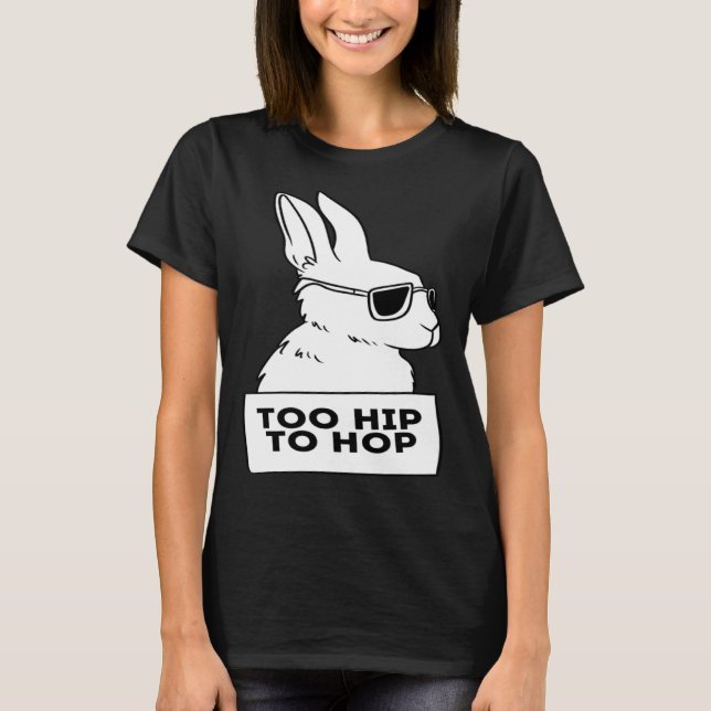 Camiseta cool rabbit bunny hip hop sunglasses chill (Frente)