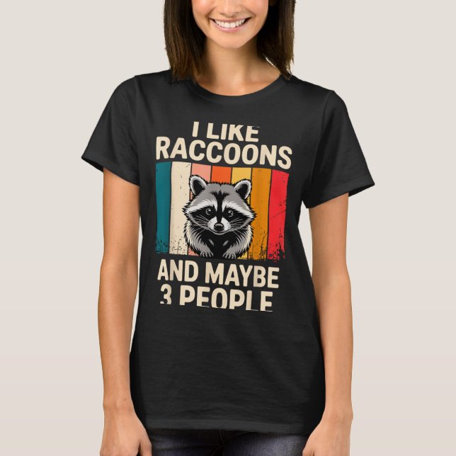 Camiseta Cool Raccoon Design For Men Women Kids Racoon Racc (Frente)