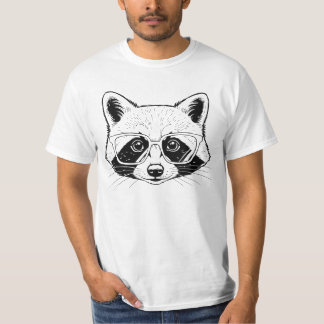 Camiseta Cool Raccoon with Glasses