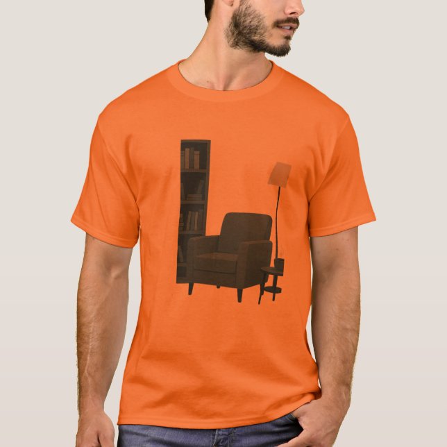 Camiseta Cool Reading Corner | Minimalist Book Lover Illust (Frente)