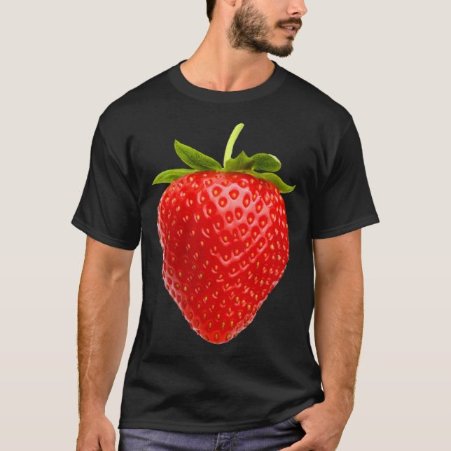 Camiseta Cool Red Strawberry Illustration Novelty Graphic D (Frente)