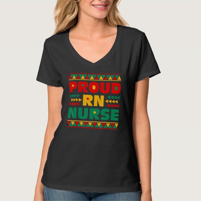 Camiseta Cool RN Nurse for Black History Month (Frente)