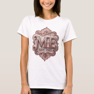 Camiseta Cool Rosa ME EST 1981 Impressão