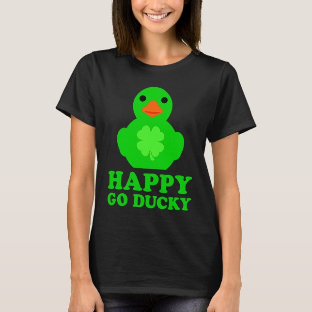 Camiseta Cool Rubber Duck Lover Lucky Go Ducky Funny St Pat (Frente)