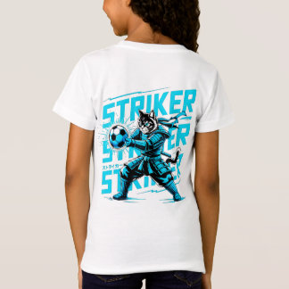 Camiseta Cool Samurai Cat Soccer Striker - Gift for soccer