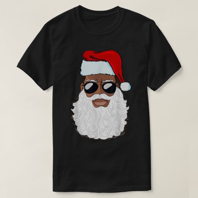 Camiseta Cool Santa with Shades Christmas Design (Frente do Design)