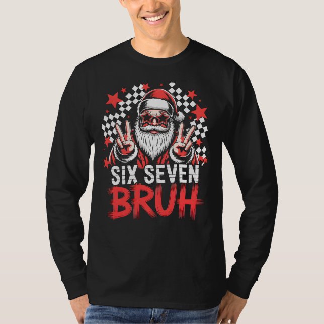 Camiseta Cool Santa with sunglasses - Six Seven BRUH (Frente)