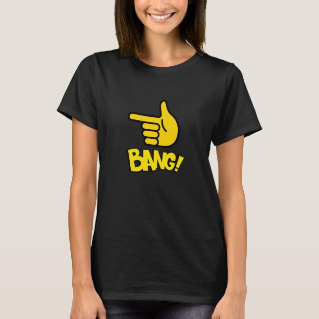Camiseta Cool Sarcastic Bang Outfit Style Illustration Grap (Frente)