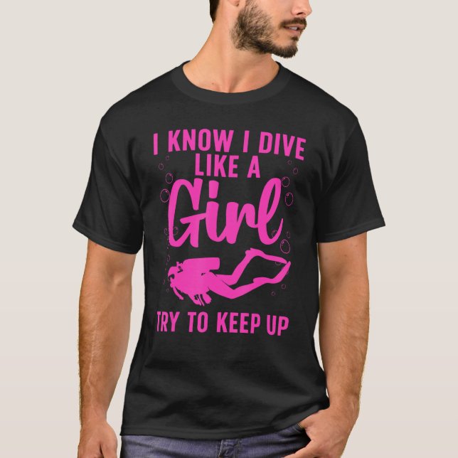 Camiseta Cool Scuba Diving For Women Girls Rescue Diver Oce (Frente)