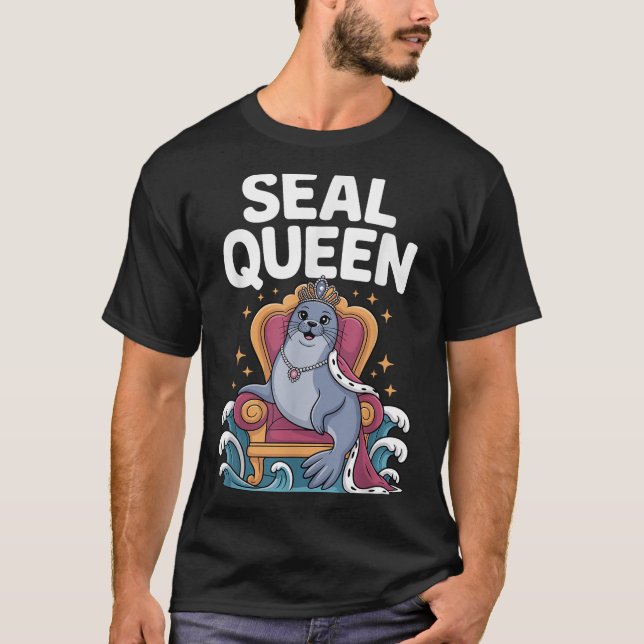 Camiseta Cool Seal Art For Women Girls Mom Sea Lion Animal  (Frente)