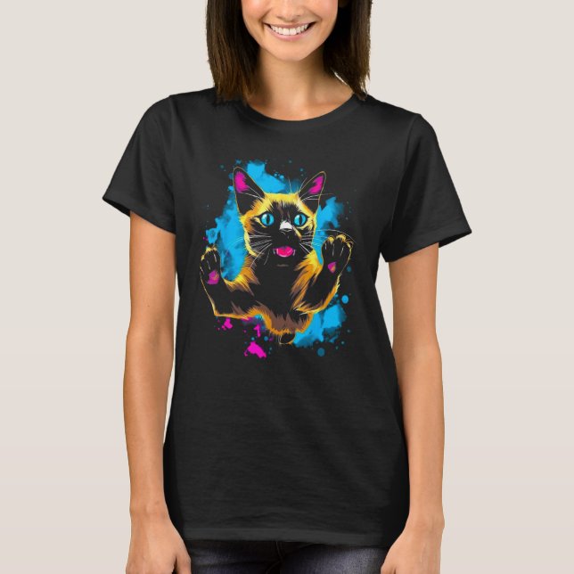 Camiseta Cool Siamese Cat (Frente)