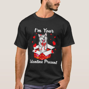 Camiseta Cool Siberian Husky I M Your Valentine Day Present
