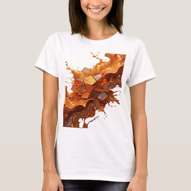 Camiseta Cool Silver ABSTRACT ART Statement v4 (Frente)