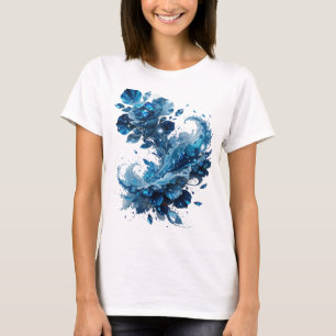 Camiseta Cool Silver BLUE ICE FLOWERS